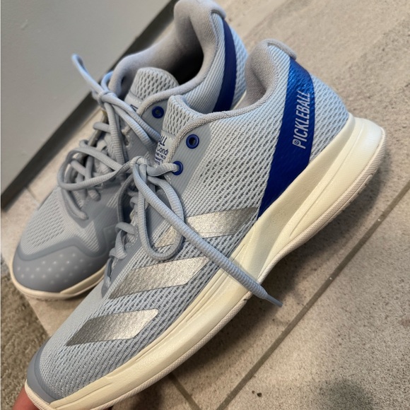 adidas Shoes - adidas Light Blue and Royal Blue Pickleball Sneakers